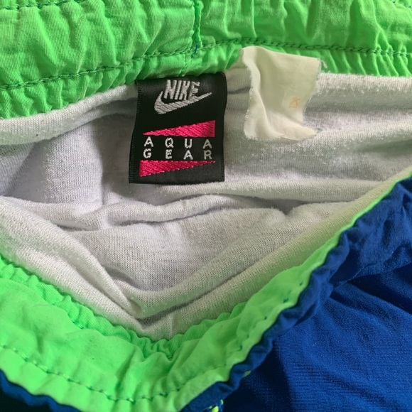 Nike Vintage 90s Aqua Gear shorts / swim shorts size large GREAT CONDITION rare - Picture 3 of 5